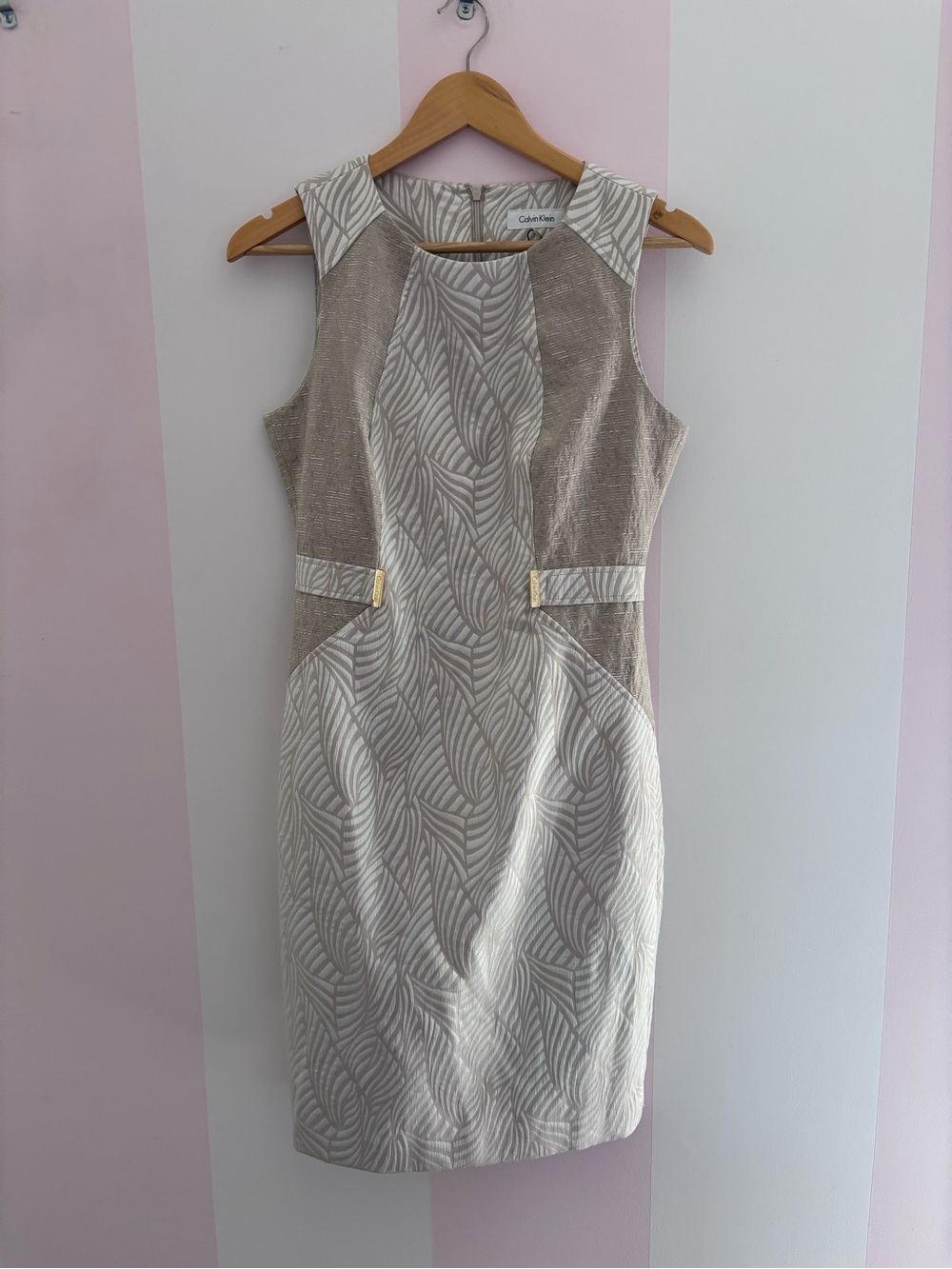 Calvin Klein Neutral Sheath Dress BNWT
